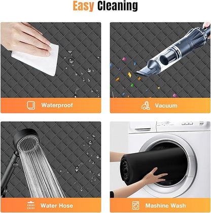 Dog Car Seat Cover for Back Seat, Dog Car Bed Cover with Strong Hard Bottom 4 Panels, Back Seat Extender Hammock for Cars SUV Truck Black Color