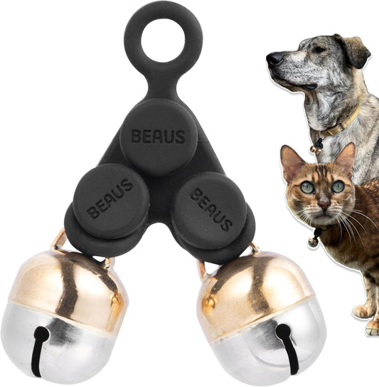 Beau's Bells V2 | Cat & Dog Collar Bells with New Quick Loop Easy Release Clip | Handmade Copper | Track Your Pet | Protect Wildlife