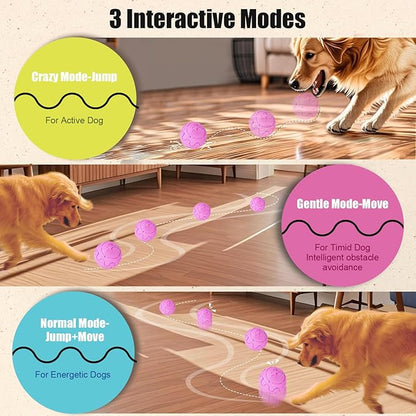 Interactive Dog Ball, Smart Dog Toy for Medium and Large Dogs, Automatic Moving, Rotating & Bouncing, E-TPU Material, IP54 Waterproof, Motion-Activated Dog Stimulation Toy to Keep Them Busy