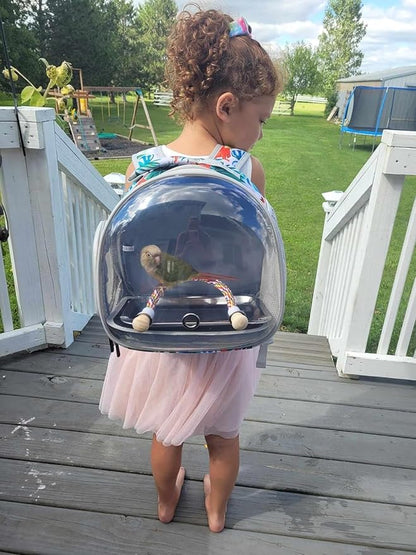 Bird Carrier Backpack with Rope Perch, Portable Bird Travel Carrier Backpack (Multi-Colored, Bird Carrier)