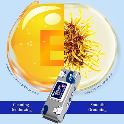 MIOSSZI 480 PCS Dog Cleaning Wipes for Paws and Butt Dog Wipes Cleaning Deodorizing Pet Wipes for Dogs & Cats for Dogs Grooming Wipes Extra Thick Puppy Wipes