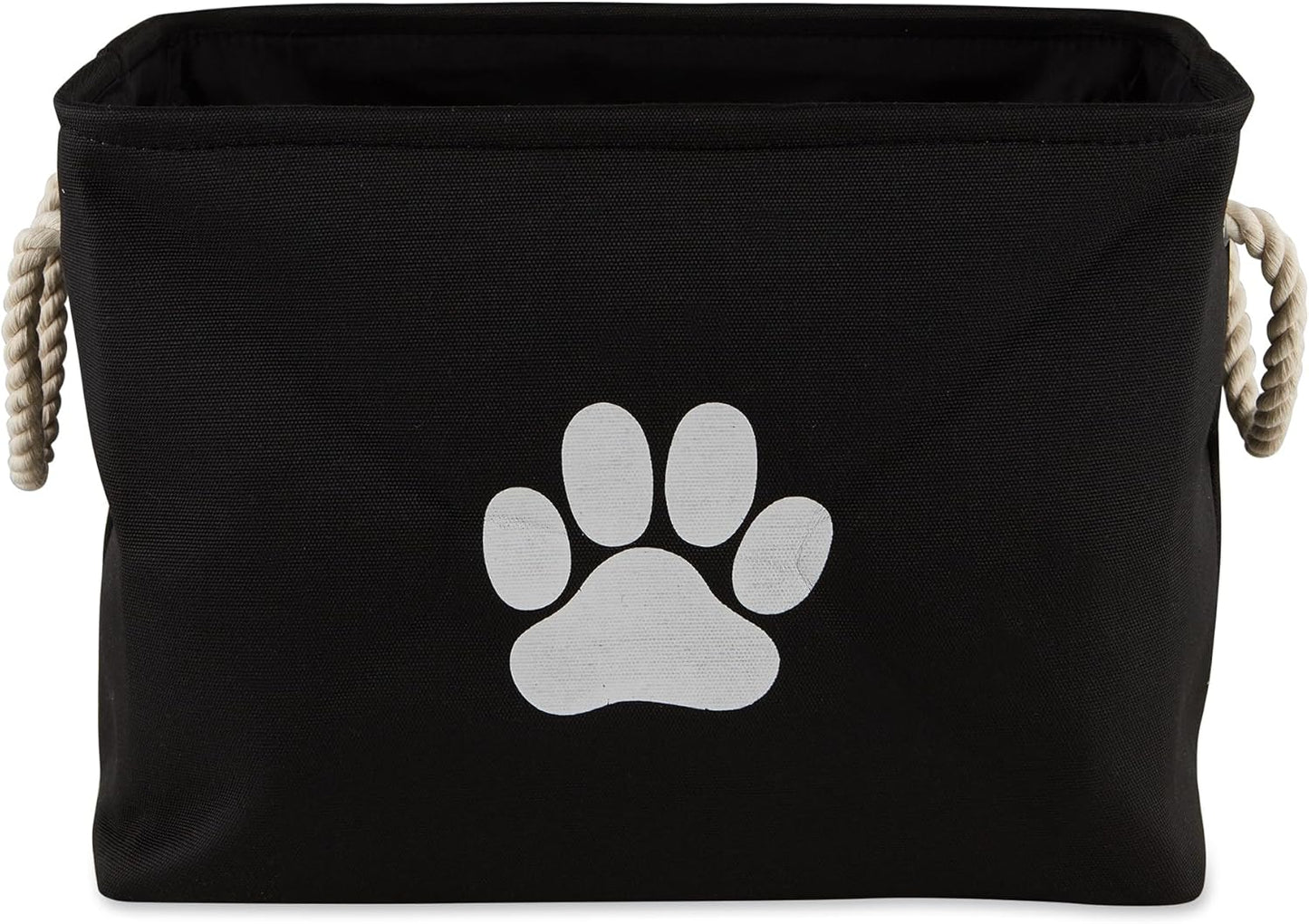 Bone Dry Pet Storage Collection Collapsible Bin, Black, Small Rectangle