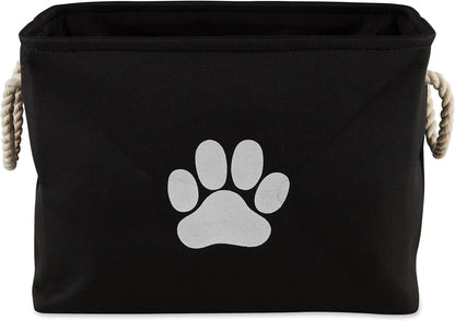 Bone Dry Pet Storage Collection Collapsible Bin, Black, Small Rectangle