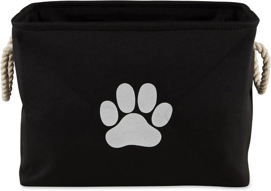 Bone Dry Pet Storage Collection Collapsible Bin, Black, Small Rectangle