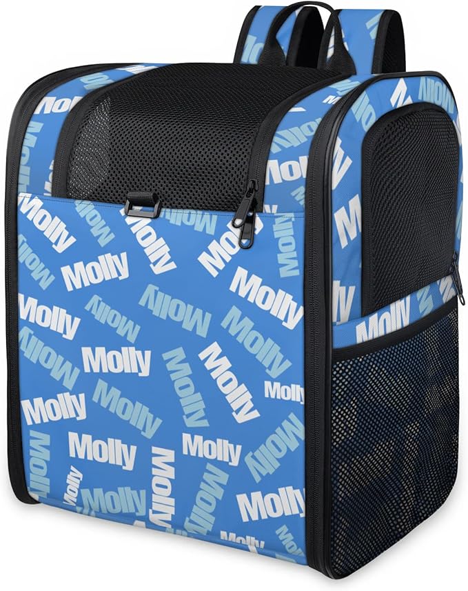 Cat Backpack Carrier-Customizable, Breathable Pet Carrier Backpack for Outdoor Travel/Vet Visits/Daily Use, Adjustable & Secure Design for Small Dogs and Cats Style2