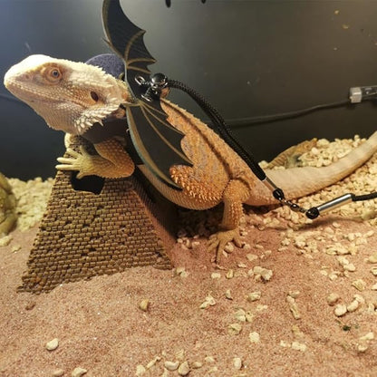 Bearded Dragon Harness Leash Set,Adjustable Lizard Leash Harness, 3 Pack Reptile Lizard Harness Leash with Traction Rope for, for Amphibians