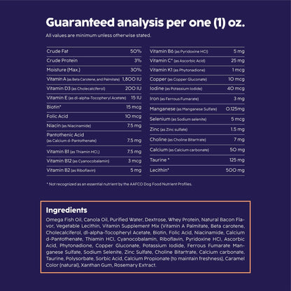 MIRACLE VET High-Calorie Weight Gainer for Dogs & Cats - Multivitamin Nutritional Supplement Gel, Omega Fish Oil, Calcium - Puppy, Senior, Prenatal Cat & Dog Vitamins, Supplements for Weight Gain
