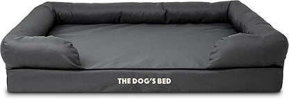 The Dog’s Bed XL Grey, Memory Foam, Pain Relief: Arthritis, Hip & Elbow Dysplasia, Post Surgery, Lameness, Supportive, Calming, Waterproof Washable Cover