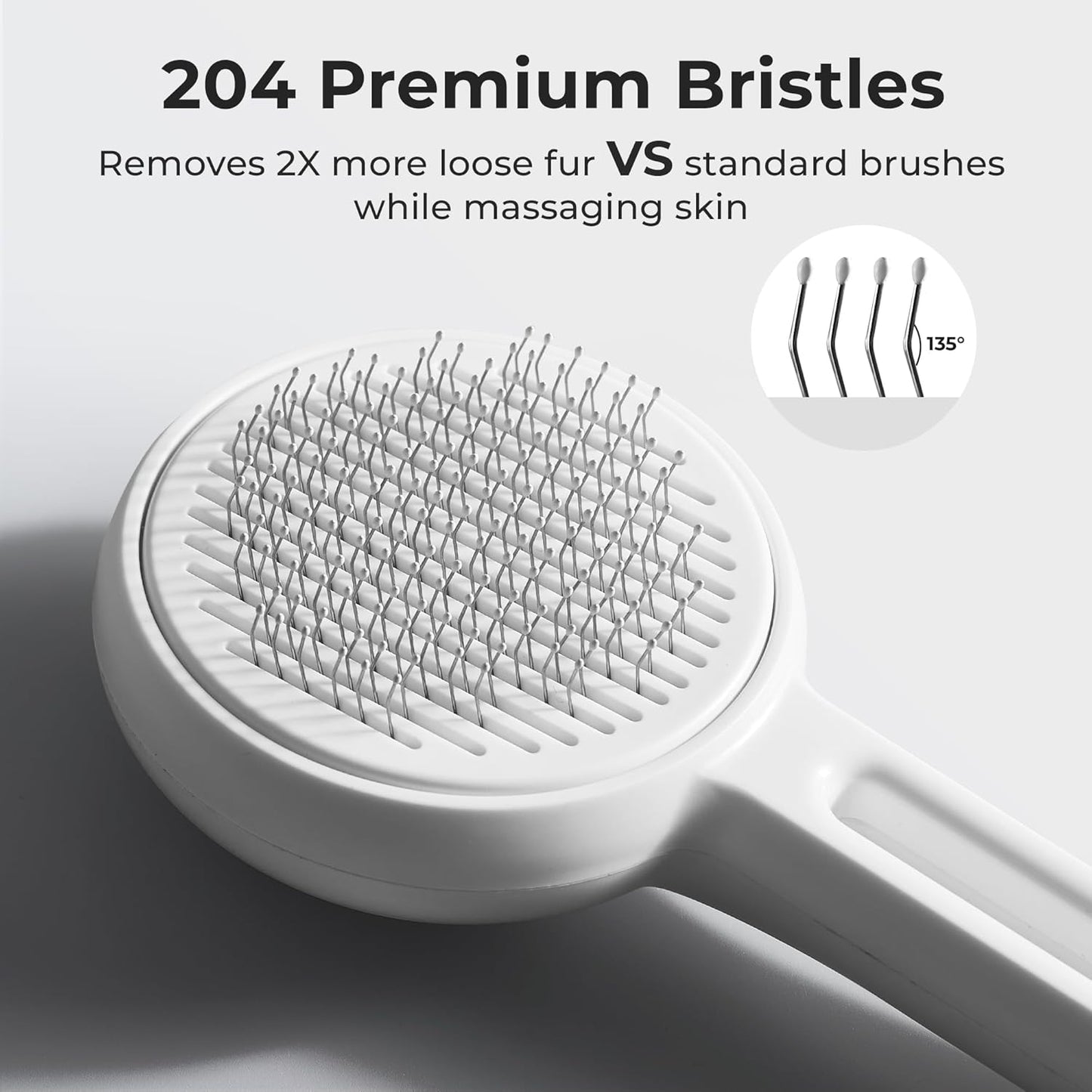 Self Cleaning Slicker Cat & Dog Brush - Skin Friendly Shedding Grooming Tool for Pets, Pet Supplies Accessories, Deshedding Comb for Short Long Haired Kittens, Massage Function to Removes Loose Fur