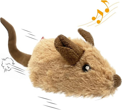 PETGEEK Gigwi Interactive Cat Toys for Indoor Cats, Moving Toy for Bored Indoor Adult Cats, Automatic Electronic Moving Mouse Cat Toys with Realistic Squeaky, Kitten Toys for Hunting Play Exercise