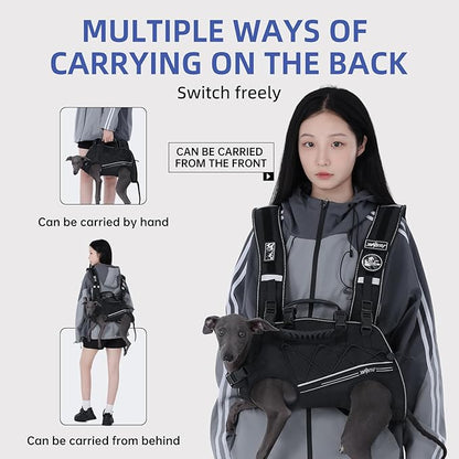 Dog Backpack Carrier for Small Dogs,Dog Lift Harness,Adjustable Padded Breathable Straps for Dogs, Disabled, Joint Injuries, Arthritis,S(4.5-7.5LBS)
