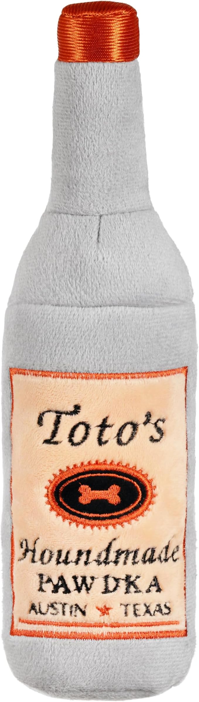 Toto's Plush Squeaky Crinkle Dog Toy - Funny Dog Gifts for Medium, Small and Large Dogs - Cute Stuffed Toys for Dog Birthdays