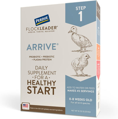 Arrive, Daily Probiotic & Prebiotic Poultry Supplement for Young Chickens 0-8 Weeks Old, 8 oz