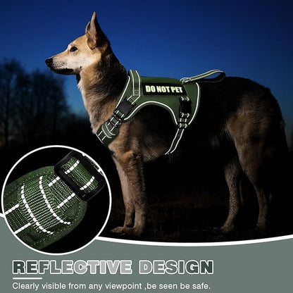 WINSEE Tactical Dog Harness, No Pull Dog Harness for Medium Large Dogs with Handle & Molle, Military Service Dog Vest Harness in Training Pet Harness for Small Dogs