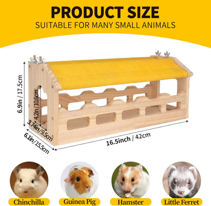 Chinchilla Bridge Wooden,Small Animals Wooden Bridge and Platform,Chinchilla Habitat Toys for Squirrel Hamster Ferret Guinea Pig Sturdy Easy to Clean
