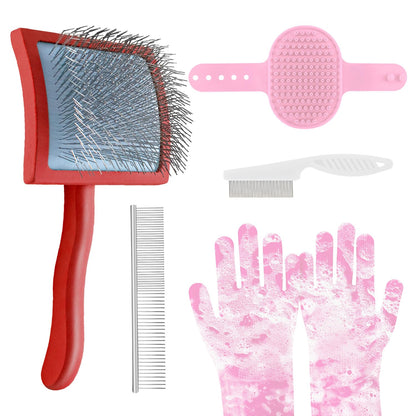 Slicker Brush for Dogs, Doodle & Poodle Brush for Long Haired Dog, Dog Slicker Brushes for Grooming (Large Curved)