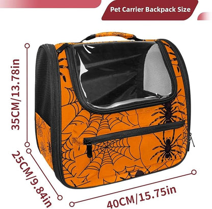 Spider Web 2 Cat Carriers Dog Carrier Pet Carrier with Locking Safety Zippers for Cats, Kitties, Puppies and Small Dogs