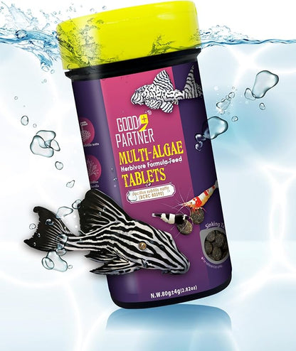 Purify Series for Algae Wafers Pleco Food, Spirulina Fish Food for Snails, Plecos, Algae Eaters and Bottom Feeders, Color Enhancing, All Natural Ingredients, 2.82oz (Pack of 1)