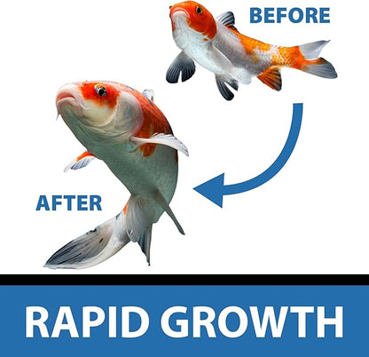 CrystalClear Platinum Fish Food, Premium Floating Pellets for Koi & Goldfish – Boost Growth, Color, and Wellness in Backyard Ponds & Water Gardens, 3mm Pellets, 4.4 Pounds