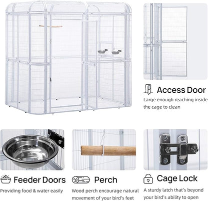 Parrot Cages for Large Birds Outdoor Extra Large Bird Cage with Bird Cage and Perch Suitable for Macaws Canaries Parrots Budgie Lovebirds