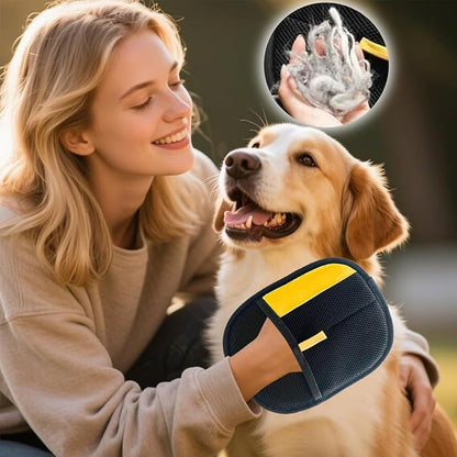 Pet Hair Removal Glove,Pet Grooming Gloves,Reusable Cat Dog Grooming Gloves Pets Hair for Dogs,Cats & Horse(2PCS)