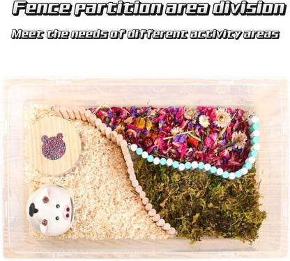 2Pcs Hamster Swing Toy, Soft Climbing Ladder, Wooden Arch Bridge, Hideaway Fence Tunnel, Landscape Supplies Climbing Ladder (Colorful)