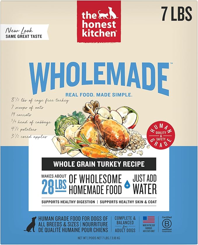 The Honest Kitchen Wholemade™ Whole Grain Turkey Dog Food, 7 lb Box