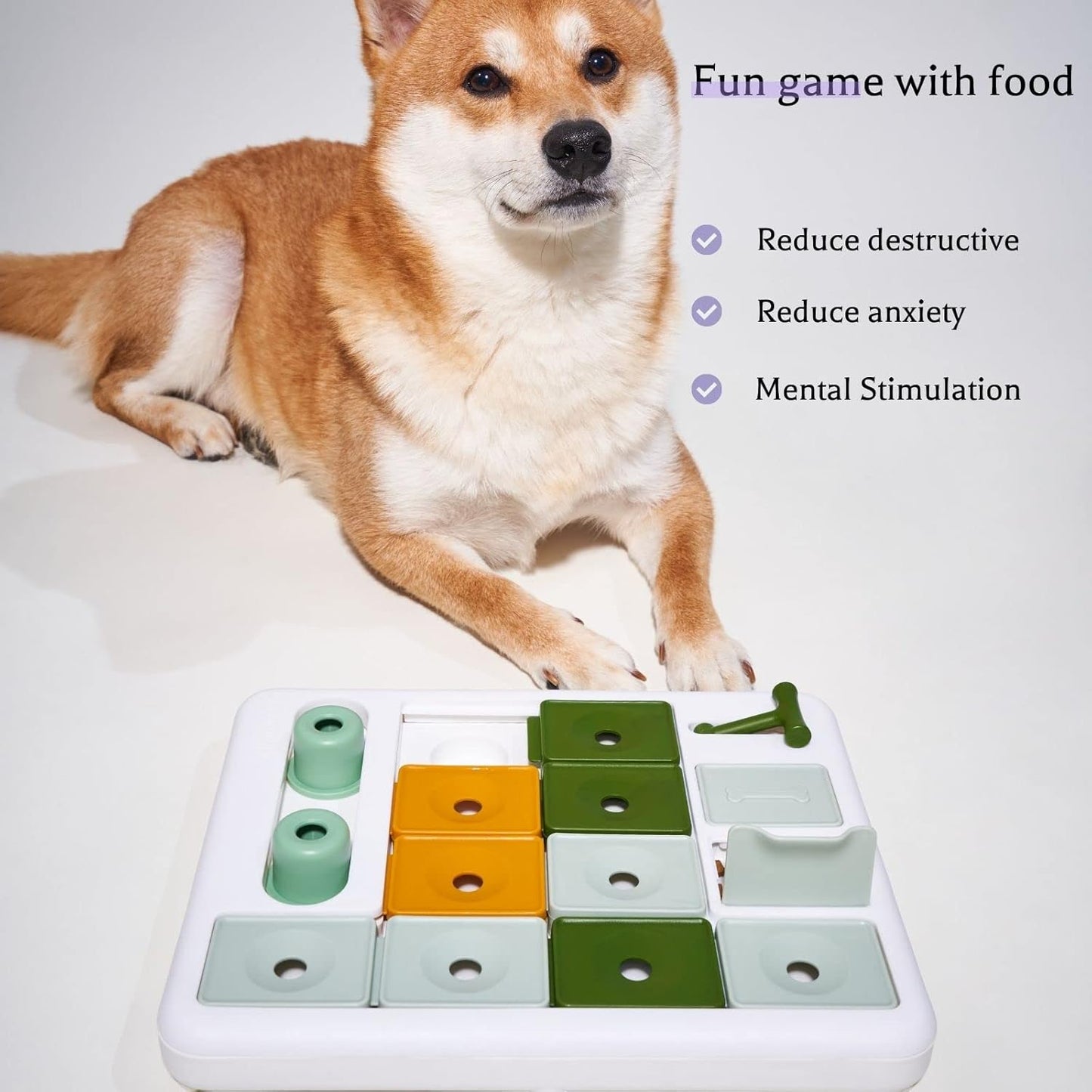 Dog Puzzle Toy 3 Levels, Mental stimulating for Boredom and Smart Dogs, Treat Puzzle for All Breeds Dog