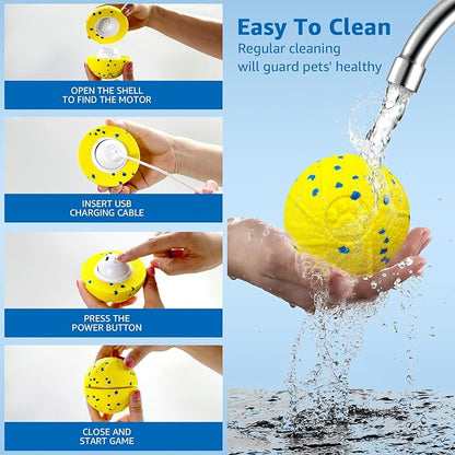 Dolita Interactive Dog Toy with Remote 3 Modes Tough Chewers Dog Ball,Smart Motion-Activated,E-TPU Material Toys for Aggressive Chewers,Large/Medium Dogs