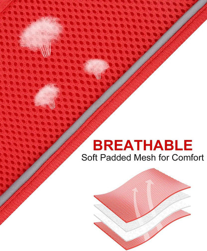 Joytale Small Dog Harness, Breathable Mesh Step-in Vest, Reflective Soft Padded Harnesses for Small and Medium Dogs, Red, L