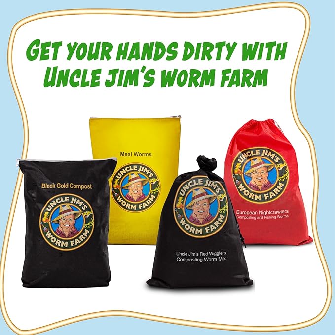 Uncle Jim's Worm Farm 250 Count Mealworms for Reptiles and Chickens | Mealworms for Feeding Lizard, Gecko, Bearded Dragons, Chickens, Birds, and More | Suitable for Fishing Bait