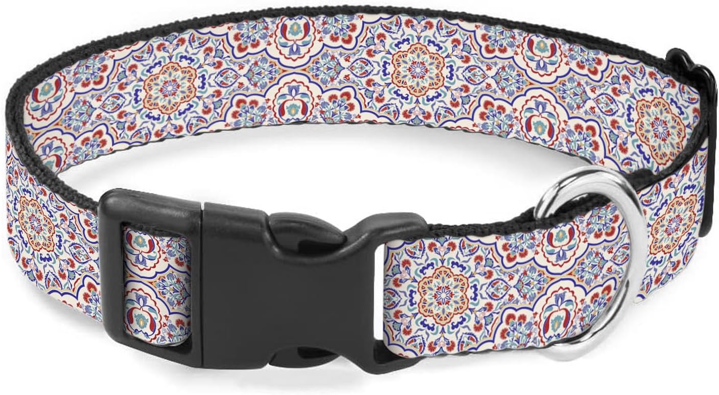 Paisley Flower Floral Mandala Dog Collar Cat Big Neck Collars Soft for Small Extra Large Heavy Duty Pet Dogs