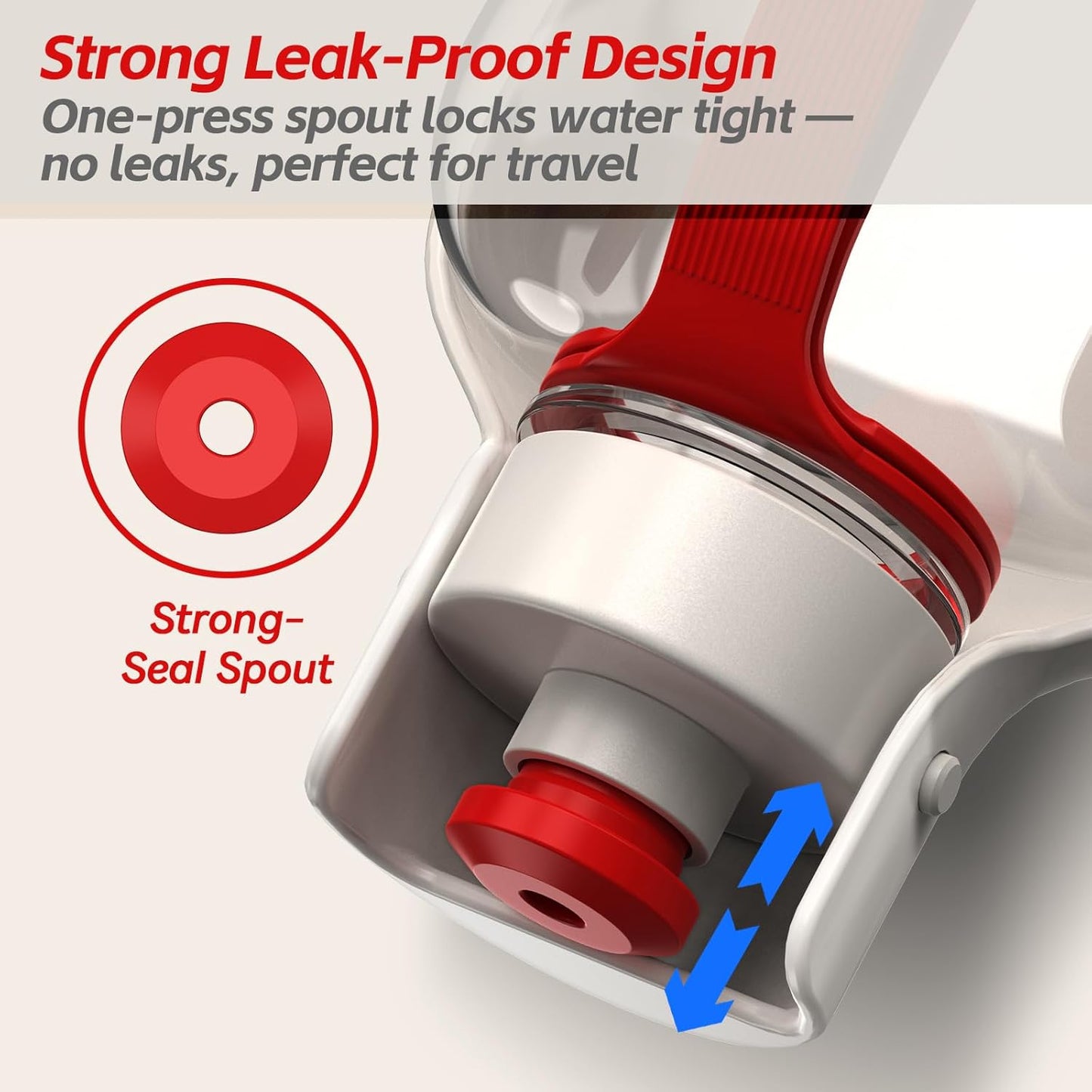 Portable Dog Water Bottle – 19 oz, Exclusive Latest Large Wide-Mouth Folding Design, Durable Handle Strap, Food-Grade Plastic, Ideal for Walking, Hiking & Outdoor Travel（Light brown）