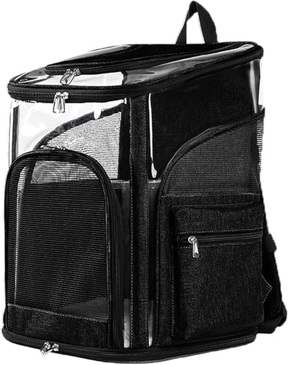 Cat Carriers Dog Carrier Pet for Small Medium Cats Dogs Puppies up to 25 Lbs, TSA Airline Approved Soft Sided, Collapsible Travel Puppy - Black Grey (L: 15.8" LX12.6 WX19.7 H, Black)