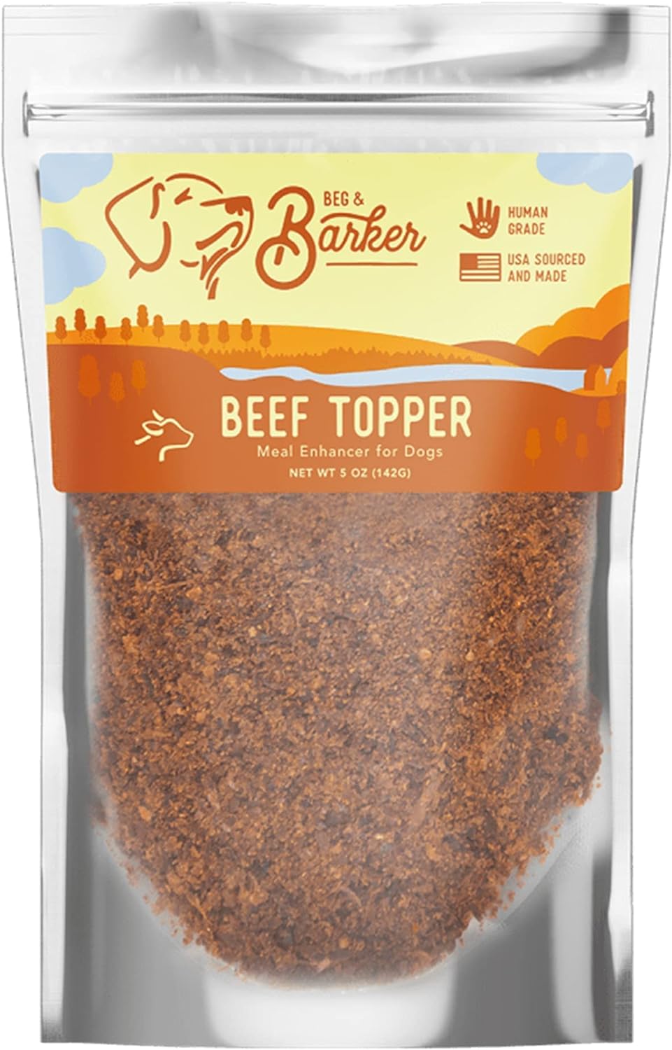 Beg & Barker Beef Dog Food Topper - Premium Meal Mixer - All Natural, High Protein Beef Topper (5 oz, Pack of 1)