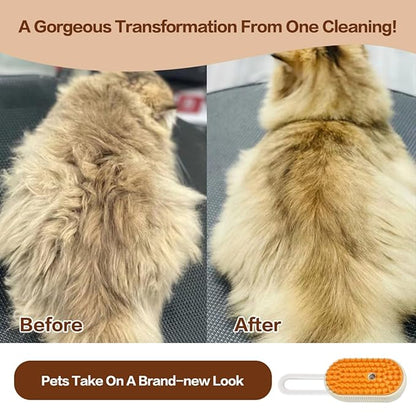 Multifunctional Steam Pet Brush, Suitable For Cats And Dogs, anti-static Cat Grooming Products (purple)