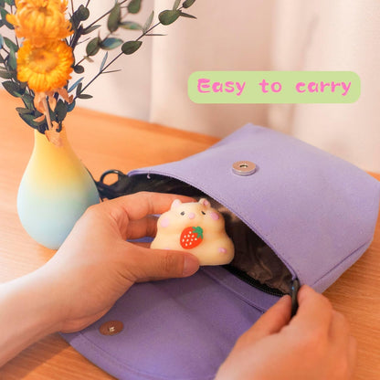 2pcs Fluffy Hamster Taba Squishy Toy – Ultra-Soft Realistic Pet Squeeze – Kawaii Animals Stress Relief Fidget Sensory Toys, Soft Silicone Squeeze Gifts for Children, Teens, and Adults