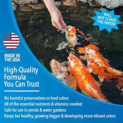 MICROBE-LIFT Sinking Fish Food Pellets for Ponds, Water Gardens, and Fountains, for Live Goldfish and Koi, 14 Ounces