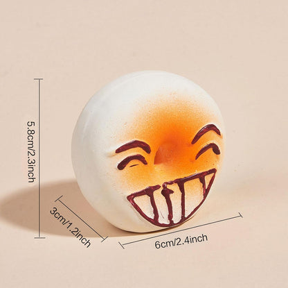 Smile Face Dog Squeaky Toys Soft Latex Squeak Balls for Puppy Small Pet Dogs 3 Pcs/Set