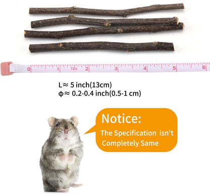 Natural Apple Sticks, 500g Treats Food for Small Animals, Chew Toys for Chinchilla Guinea Pigs Rabbit Squirrel Hamster Bunny