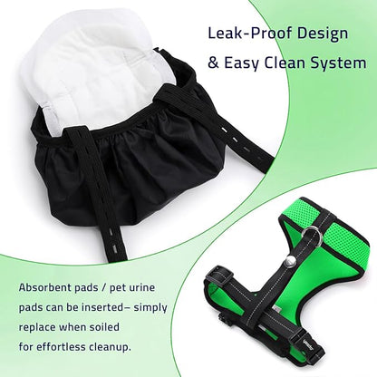 Adjustable Chicken Harness Diaper (5.4ft Leash) – Breathable & Washable Secure Training for Hens, Ducks & Chicks | Outdoor Walking & Discipline Solution