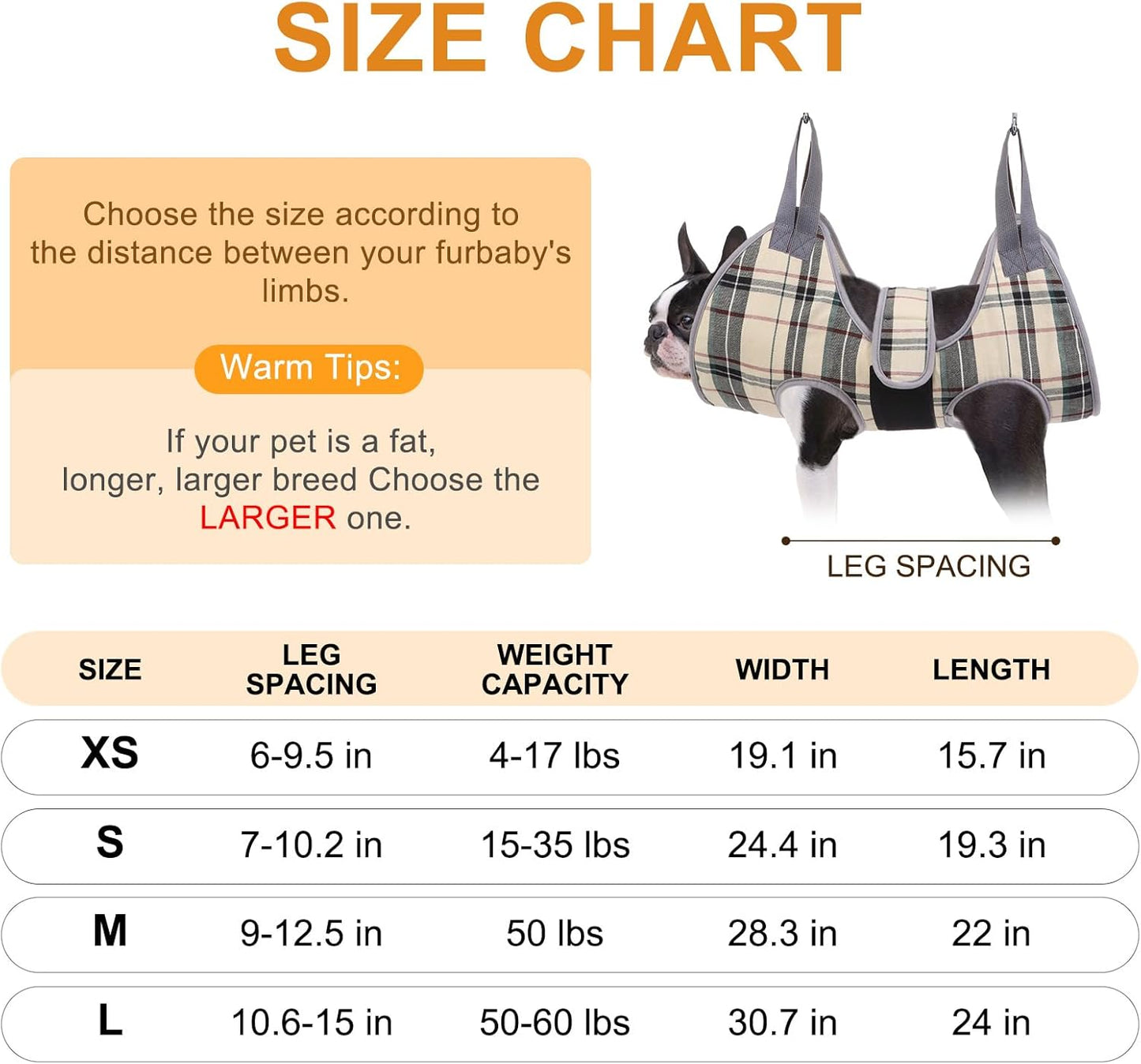 BEAUTYZOO Dog Grooming Hammock for Medium/Large Dogs- Dog Sling for Nail Trimming/Clipping- Dog Grooming Harness with Thick Fabric Neck Support & Strap Restraint Claw Care, Beige M