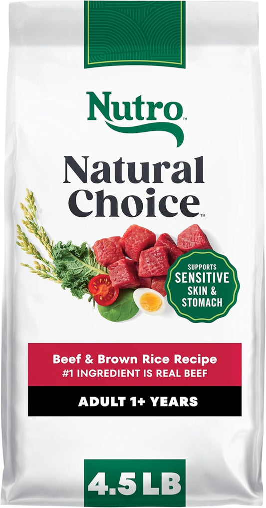 Nutro Natural Choice Beef & Brown Rice Adult Dry Dog Food Recipe, 4.5 lb. Bag