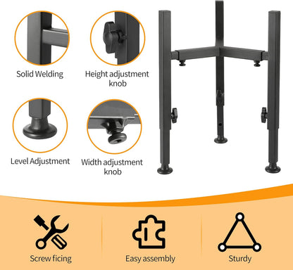 Single Dog Bowl Stand,Tall Dog Food Stand Adjustable Wide 7-11" Heights 14.5",Metal Elevated PET Bowl Holder Raised Water Feeder for Medium,Large Dog(Bowl Not Included)