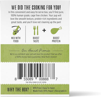 The Honest Kitchen Human Grade Grain Free Meal Booster: 99% Chicken (12 pack), 5.5 oz