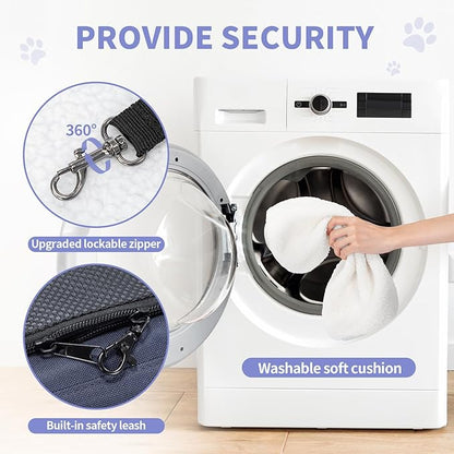 Petsfit Airline Approved Pet Carrier for Small Dogs & Cats, 18x8x11 TSA Approved Carrier, with Removable Dual-Sided Padding (2-Way Placement) - Fits Under Most Airplane Seats, Escape Proof (Navy)