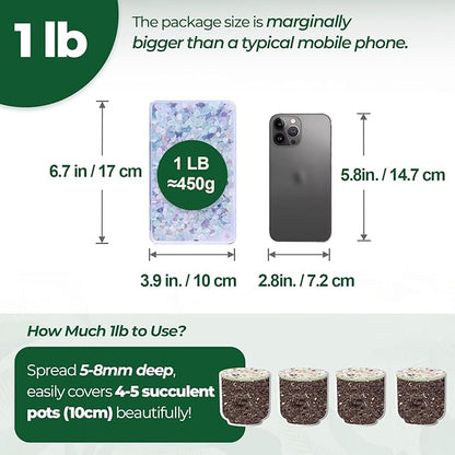 T4U Crystal Chips Stone Crushed Quartz Glass 1LB - Fluorite Tumbled Gravel Small Decorative Pebbles Bulk, Mini Polished Rocks Pieces for Crafts, Vases Filler, Succulent Plants, Aquarium Gravel Rocks