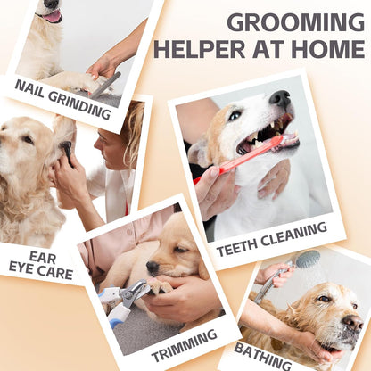 Dog Grooming Hammock for Small Dogs Cat, Dog Grooming Harness for Nail Trimming, Pet Grooming Hammock Sling for Cutting Nails with Nail Clippers, Nail File