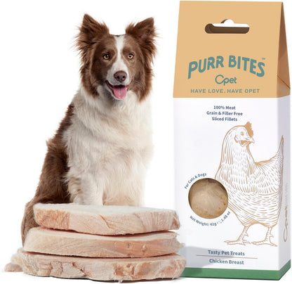 OPET Freeze Dried Chicken Breast Cat Treats for Cats & Dogs，Single Ingredient Grain Free High Protein Pet Food，Healthy Training Snacks ，(Chicken Breast-1.48 Ounce)