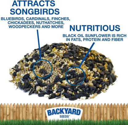 Backyard Seeds Songbird Blend Mixed Bird Seed - Attracts Bluebirds, Cardinals, Chickadees (7 Pounds)